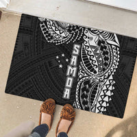 Samoa 685 Art Traditional Tattoo Pattern Rubber Doormat Black Color LT03 - Polynesian Pride