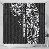 Samoa 685 Art Traditional Tattoo Pattern Shower Curtain Black Color LT03 - Polynesian Pride