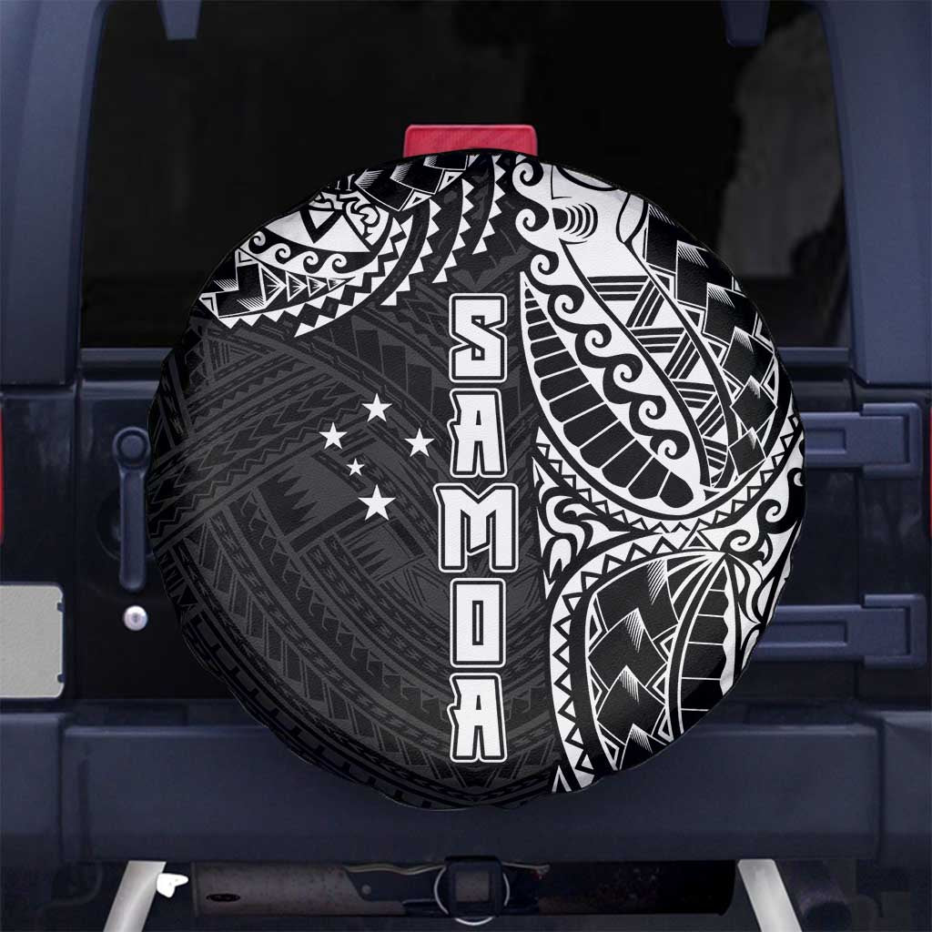 Samoa 685 Art Traditional Tattoo Pattern Spare Tire Cover Black Color LT03 - Polynesian Pride