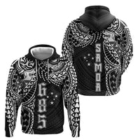 Samoa 685 Art Traditional Tattoo Pattern Zip Hoodie Black Color