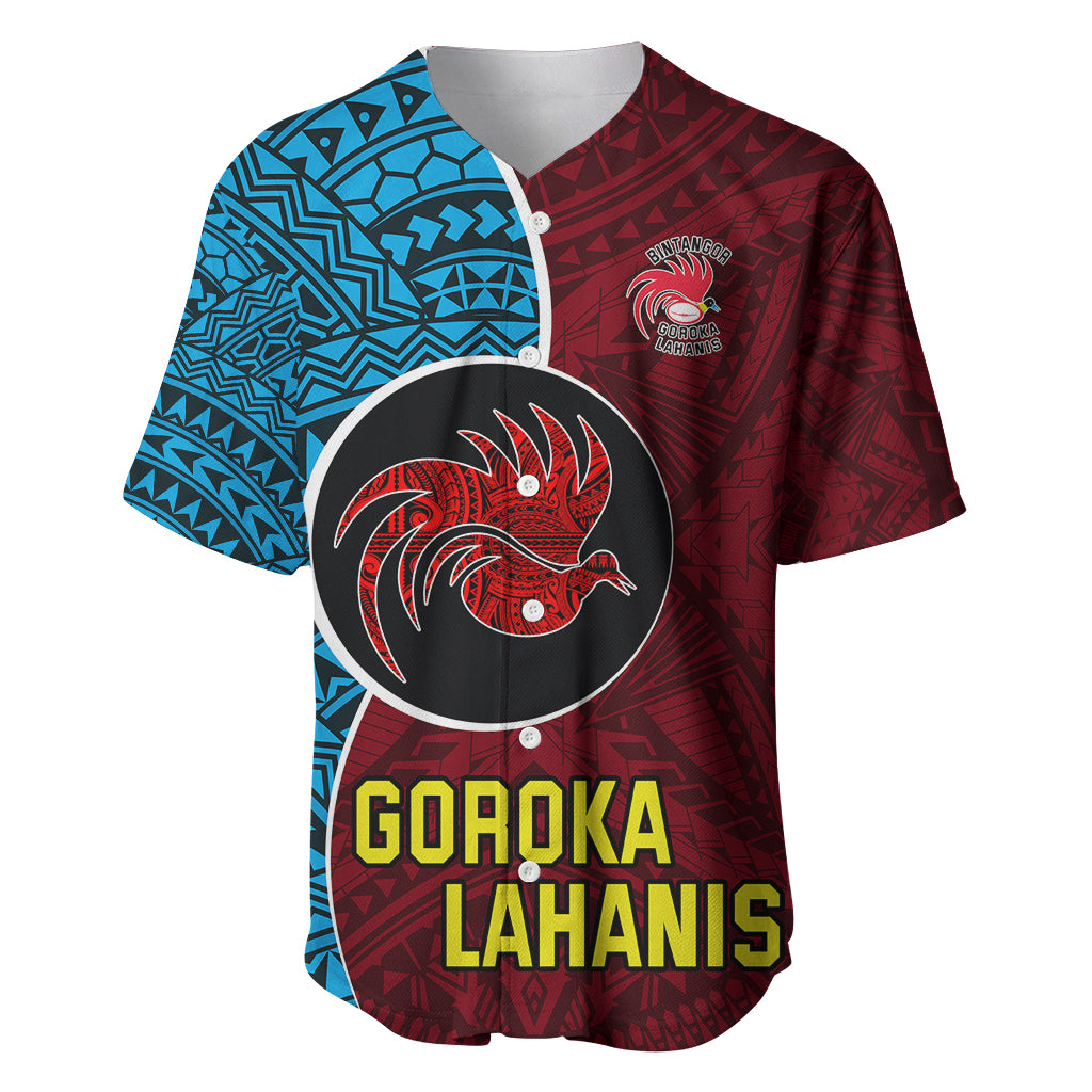 Bintangor Goroka Lahanis Rugby Baseball Jersey Papua New Guinea Polynesian Tattoo LT03 Red - Polynesian Pride