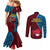 Bintangor Goroka Lahanis Rugby Couples Matching Mermaid Dress and Long Sleeve Button Shirts Papua New Guinea Polynesian Tattoo LT03 - Polynesian Pride