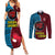 Bintangor Goroka Lahanis Rugby Couples Matching Summer Maxi Dress and Long Sleeve Button Shirts Papua New Guinea Polynesian Tattoo LT03 Red - Polynesian Pride