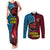 Bintangor Goroka Lahanis Rugby Couples Matching Tank Maxi Dress and Long Sleeve Button Shirts Papua New Guinea Polynesian Tattoo LT03 Red - Polynesian Pride
