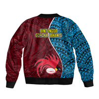 Bintangor Goroka Lahanis Rugby Sleeve Zip Bomber Jacket Papua New Guinea Polynesian Tattoo LT03 - Polynesian Pride