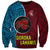 Custom Bintangor Goroka Lahanis Rugby Sweatshirt Papua New Guinea Polynesian Tattoo LT03 Unisex Red - Polynesian Pride
