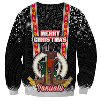 Vanuatu Christmas Sweatshirt Polynesian Tribal Snow Style LT03 - Polynesian Pride