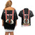 Personalised Vanuatu Christmas Couples Matching Off Shoulder Short Dress and Hawaiian Shirt Polynesian Tribal Snow Style LT03 - Polynesian Pride