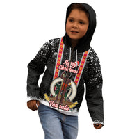 Personalised Vanuatu Christmas Kid Hoodie Polynesian Tribal Snow Style LT03 - Polynesian Pride