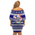 Samoa Christmas Off Shoulder Short Dress The Santa Coat of Arms with Samoa Bracelet Pattern LT03 - Polynesian Pride