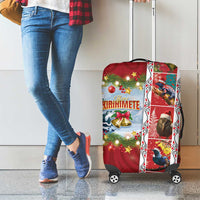 New Zealand Merry Christmas Luggage Cover Maori Animals, Koru Tattoo - Red Xmas Style