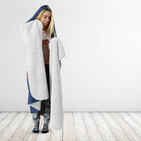 New Zealand Merry Christmas Hooded Blanket Maori Animals, Koru Tattoo - Blue Xmas Style