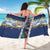 New Zealand Merry Christmas Sarong Maori Animals, Koru Tattoo - Blue Xmas Style