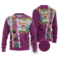 New Zealand Merry Christmas Ugly Christmas Sweater Maori Animals, Koru Tattoo - Pink Xmas Style