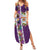 New Zealand Merry Christmas Family Matching Summer Maxi Dress and Hawaiian Shirt Maori Animals, Koru Tattoo - Purple Xmas Style