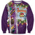New Zealand Merry Christmas Sweatshirt Maori Animals, Koru Tattoo - Purple Xmas Style