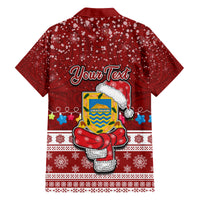 Personalised Tuvalu Christmas Family Matching Long Sleeve Bodycon Dress and Hawaiian Shirt Snowman and Tuvalu Coat of Arms Maori Tribal Xmas Style LT03 - Polynesian Pride