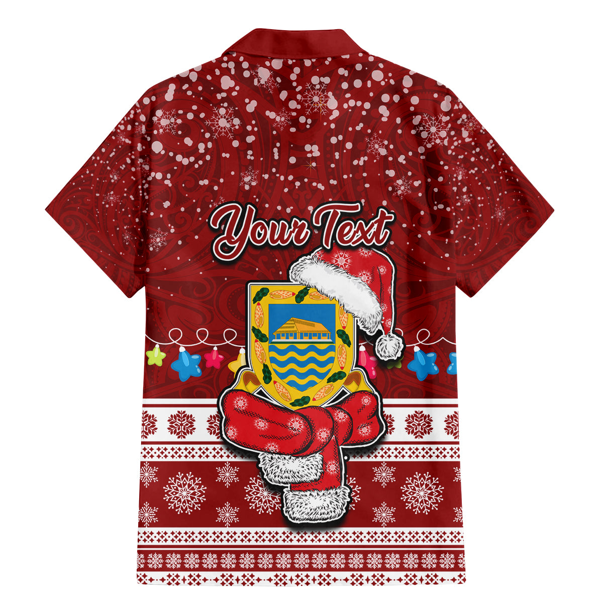 Personalised Tuvalu Christmas Family Matching Mermaid Dress and Hawaiian Shirt Snowman and Tuvalu Coat of Arms Maori Tribal Xmas Style LT03 - Polynesian Pride