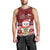 Personalised Tuvalu Christmas Men Tank Top Snowman and Tuvalu Coat of Arms Maori Tribal Xmas Style LT03 - Polynesian Pride