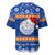 Marshall Islands Christmas Baseball Jersey Santa Claus and Coat of Arms Mix Polynesian Xmas Style LT03 - Polynesian Pride