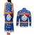 Marshall Islands Christmas Couples Matching Tank Maxi Dress and Long Sleeve Button Shirt Santa Claus and Coat of Arms Mix Polynesian Xmas Style LT03 - Polynesian Pride
