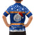 Marshall Islands Christmas Kid Hawaiian Shirt Santa Claus and Coat of Arms Mix Polynesian Xmas Style LT03 - Polynesian Pride