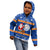 Marshall Islands Christmas Kid Hoodie Santa Claus and Coat of Arms Mix Polynesian Xmas Style LT03 - Polynesian Pride