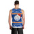 Marshall Islands Christmas Men Tank Top Santa Claus and Coat of Arms Mix Polynesian Xmas Style LT03 - Polynesian Pride