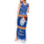 Marshall Islands Christmas Tank Maxi Dress Santa Claus and Coat of Arms Mix Polynesian Xmas Style LT03 - Polynesian Pride