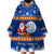 Marshall Islands Christmas Wearable Blanket Hoodie Santa Claus and Coat of Arms Mix Polynesian Xmas Style LT03 - Polynesian Pride