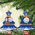 Personalised Marshall Islands Christmas Ceramic Ornament Santa Claus and Coat of Arms Mix Polynesian Xmas Style LT03 Christmas Tree Blue - Polynesian Pride