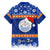 Personalised Marshall Islands Christmas Family Matching Short Sleeve Bodycon Dress and Hawaiian Shirt Santa Claus and Coat of Arms Mix Polynesian Xmas Style LT03 - Polynesian Pride