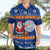 Personalised Marshall Islands Christmas Hawaiian Shirt Santa Claus and Coat of Arms Mix Polynesian Xmas Style LT03 - Polynesian Pride