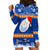 Personalised Marshall Islands Christmas Hoodie Dress Santa Claus and Coat of Arms Mix Polynesian Xmas Style LT03 - Polynesian Pride