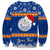 Personalised Marshall Islands Christmas Sweatshirt Santa Claus and Coat of Arms Mix Polynesian Xmas Style LT03 - Polynesian Pride