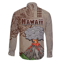 Hawaii Family Matching Puletasi Dress and Hawaiian Shirt Aloha Volcano Mix Kakau Hawaiian Tribal LT03 - Polynesian Pride