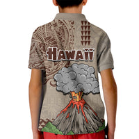 Hawaii Kid Polo Shirt Aloha Volcano Mix Kakau Hawaiian Tribal LT03 - Polynesian Pride