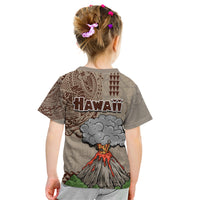 Hawaii Kid T Shirt Aloha Volcano Mix Kakau Hawaiian Tribal LT03 - Polynesian Pride