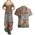 Aloha Volcano Custom Couples Matching Summer Maxi Dress and Hawaiian Shirt Mix Hawaiian Kakau Tribal LT03 - Polynesian Pride