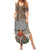 Aloha Volcano Custom Family Matching Summer Maxi Dress and Hawaiian Shirt Mix Hawaiian Kakau Tribal LT03 Mom's Dress Beige - Polynesian Pride