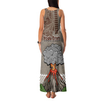 Aloha Volcano Custom Family Matching Tank Maxi Dress and Hawaiian Shirt Mix Hawaiian Kakau Tribal LT03 - Polynesian Pride
