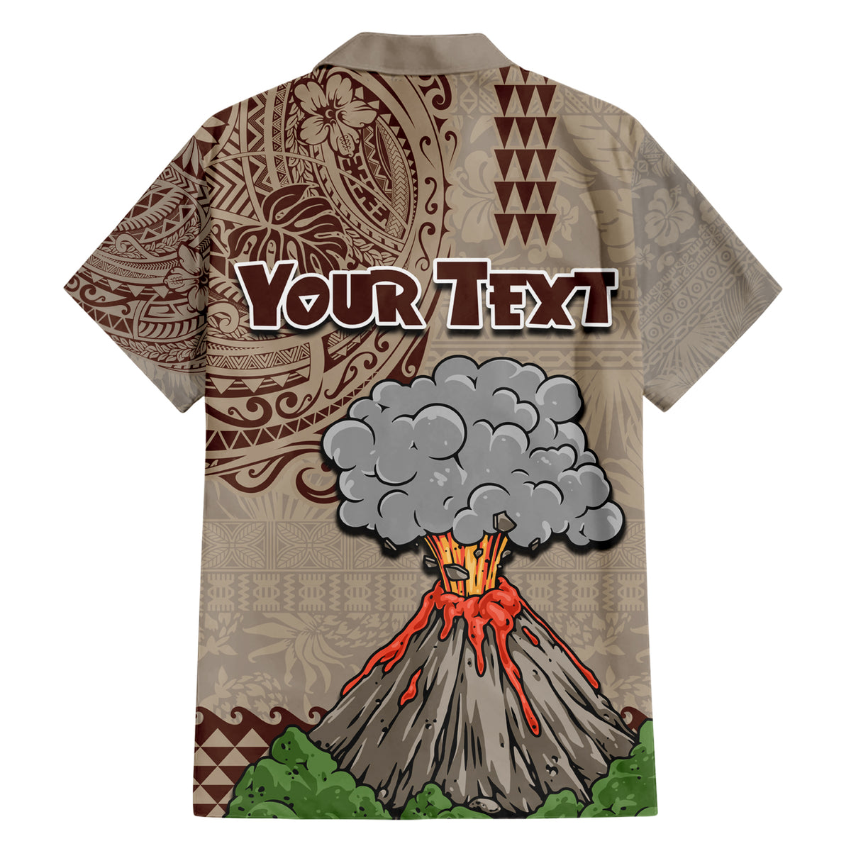Aloha Volcano Custom Hawaiian Shirt Mix Hawaiian Kakau Tribal LT03 - Polynesian Pride