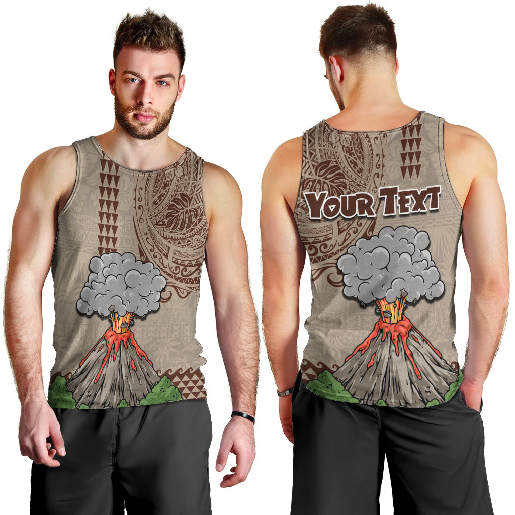 Aloha Volcano Custom Men Tank Top Mix Hawaiian Kakau Tribal LT03 - Polynesian Pride
