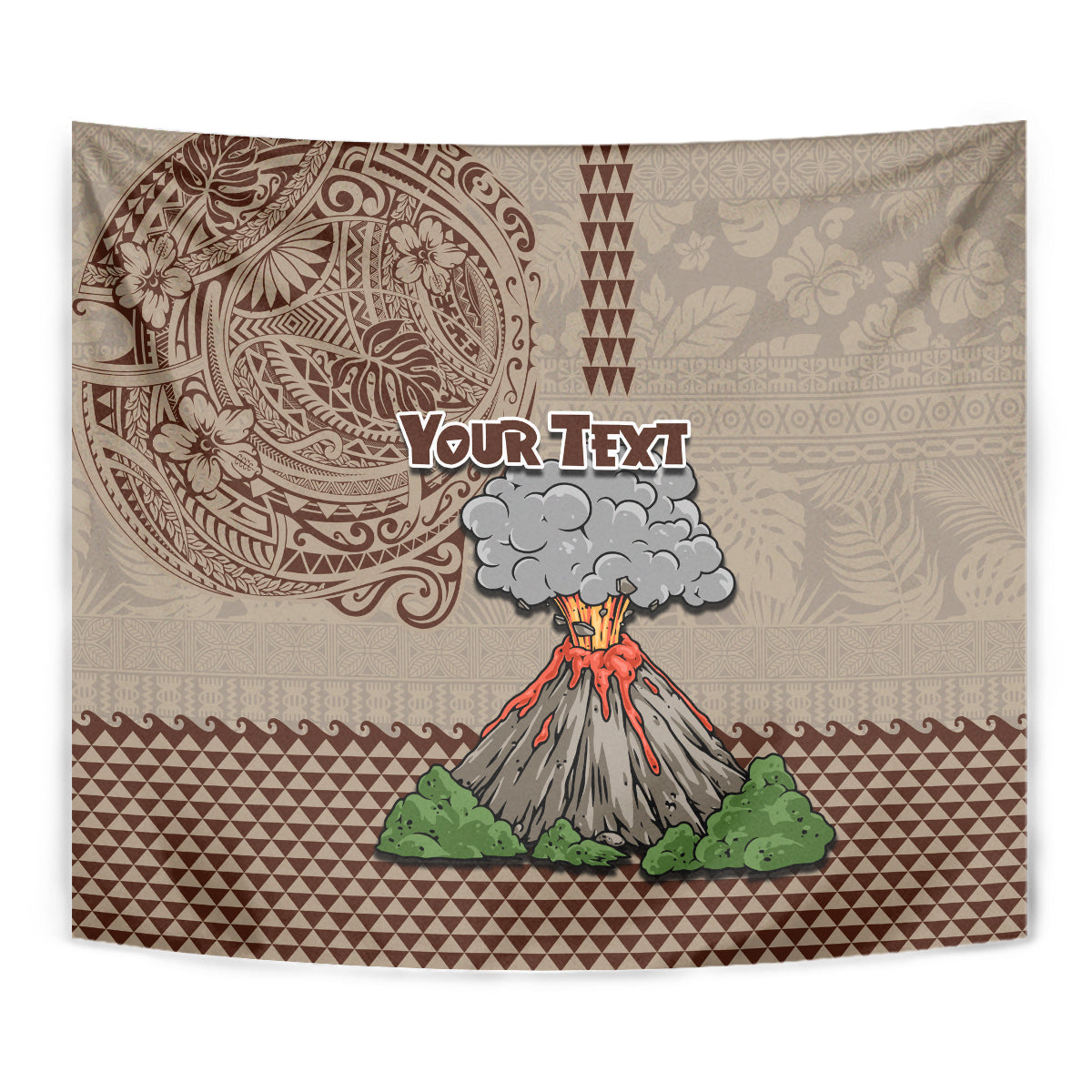 Aloha Volcano Custom Tapestry Mix Hawaiian Kakau Tribal LT03 - Polynesian Pride