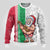 Hawaii Mele Kalikimaka Ugly Christmas Sweater Santa Playing Ukele Mix Kakau Pattern Xmas Style LT03 - Polynesian Pride
