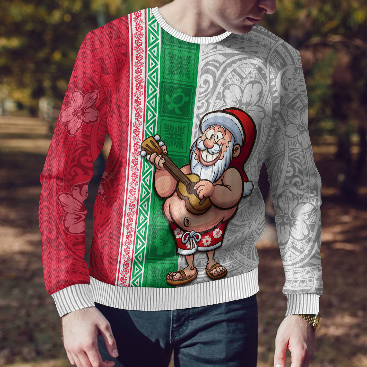 hawaiian ugly christmas sweater