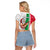 Custom Hawaii Mele Kalikimaka Raglan Cropped T Shirt Santa Playing Ukele Mix Kakau Pattern Xmas Style LT03 - Polynesian Pride