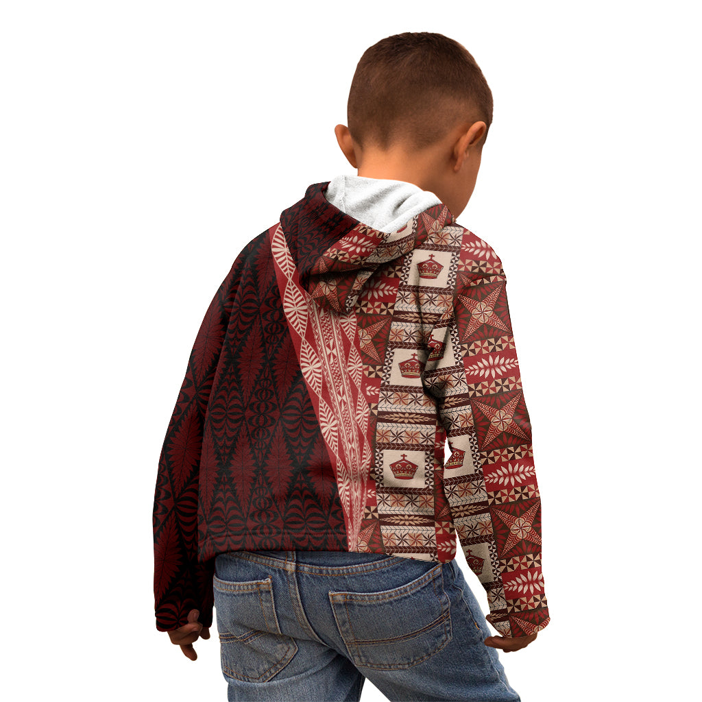 Tonga Fonulei and Ngatu Pattern Kid Hoodie LT03 - Polynesian Pride