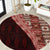 Tonga Fonulei and Ngatu Pattern Round Carpet LT03 Red - Polynesian Pride