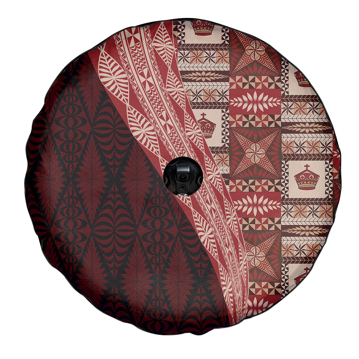 Tonga Fonulei and Ngatu Pattern Spare Tire Cover LT03 - Polynesian Pride